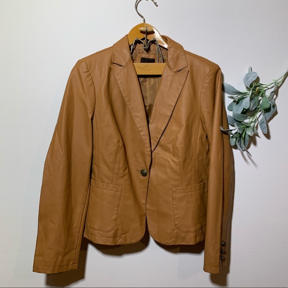 The Limited Jackets & Blazers - 🔥 Cognac Leather Blazer 🔥